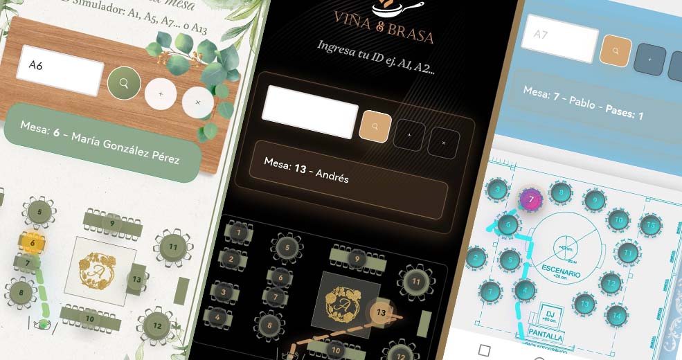 Asignacion de mesas digital para eventos sociales Mexico ariapsa