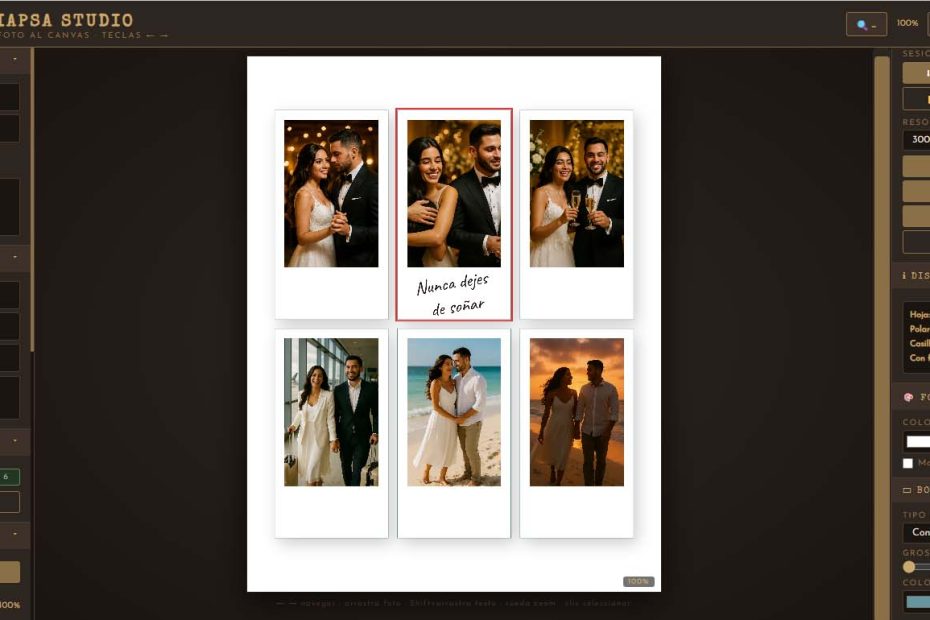 Editor portable de fotografias tipo POLAROID exporta a PDF hasta 300 DPI