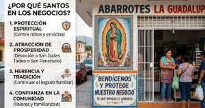 ¿Por que los negocios tienen imágenes religiosas o añaden nombres de santos?