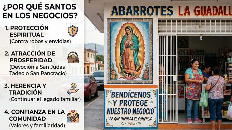 Por que los negocios tienen imagenes religiosas o anaden nombres de santos