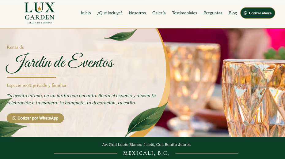 Jardin de eventos lux garden Mexicali