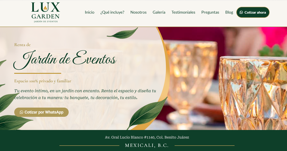 Jardin de eventos lux garden Mexicali